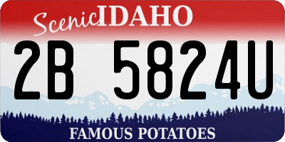 ID license plate 2B5824U
