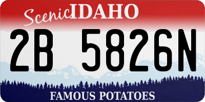 ID license plate 2B5826N