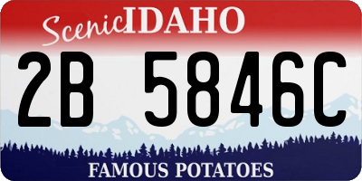 ID license plate 2B5846C