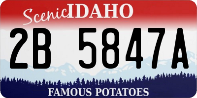 ID license plate 2B5847A