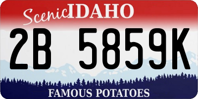 ID license plate 2B5859K