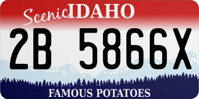 ID license plate 2B5866X