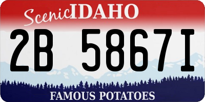 ID license plate 2B5867I