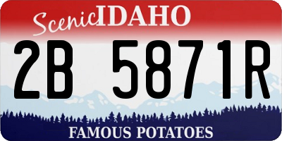 ID license plate 2B5871R