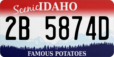 ID license plate 2B5874D