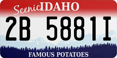 ID license plate 2B5881I