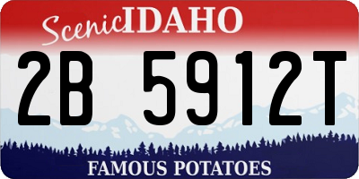 ID license plate 2B5912T