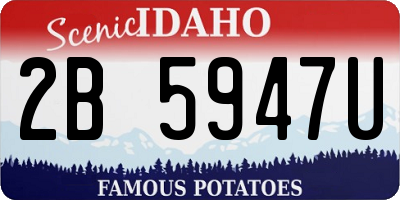 ID license plate 2B5947U
