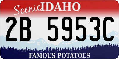 ID license plate 2B5953C