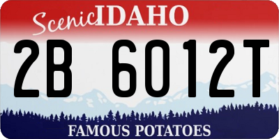 ID license plate 2B6012T