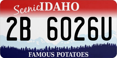 ID license plate 2B6026U