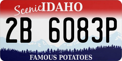 ID license plate 2B6083P