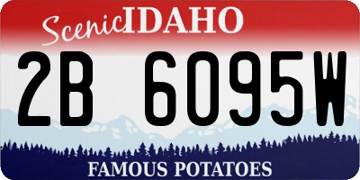 ID license plate 2B6095W