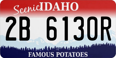 ID license plate 2B6130R