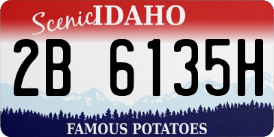 ID license plate 2B6135H