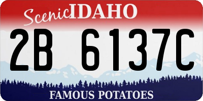 ID license plate 2B6137C