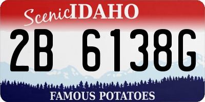 ID license plate 2B6138G