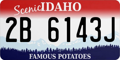 ID license plate 2B6143J