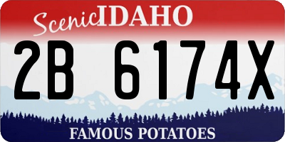 ID license plate 2B6174X