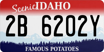 ID license plate 2B6202Y