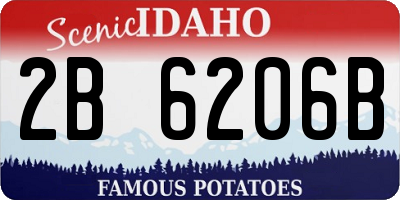ID license plate 2B6206B