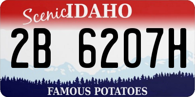 ID license plate 2B6207H