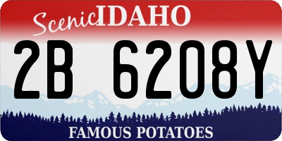 ID license plate 2B6208Y