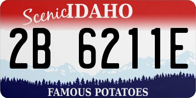 ID license plate 2B6211E