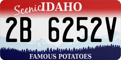 ID license plate 2B6252V