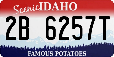 ID license plate 2B6257T