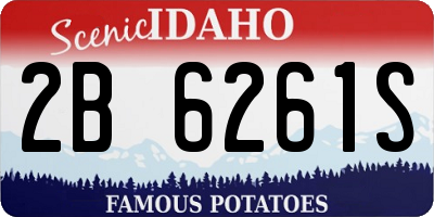 ID license plate 2B6261S
