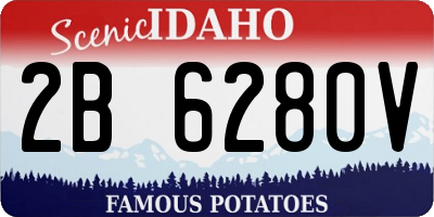 ID license plate 2B6280V