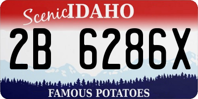 ID license plate 2B6286X