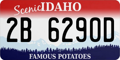 ID license plate 2B6290D