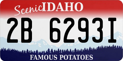 ID license plate 2B6293I