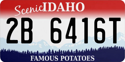ID license plate 2B6416T
