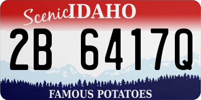 ID license plate 2B6417Q
