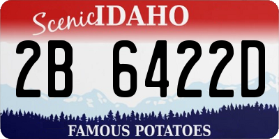 ID license plate 2B6422D
