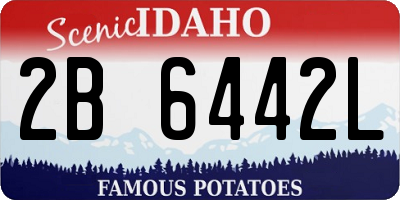 ID license plate 2B6442L