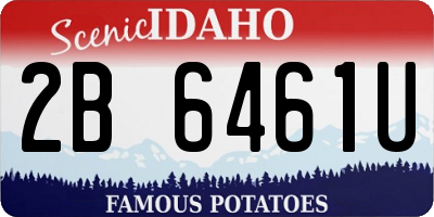 ID license plate 2B6461U
