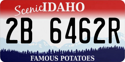 ID license plate 2B6462R