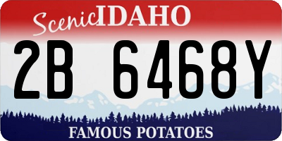 ID license plate 2B6468Y