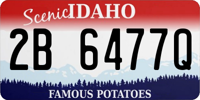 ID license plate 2B6477Q