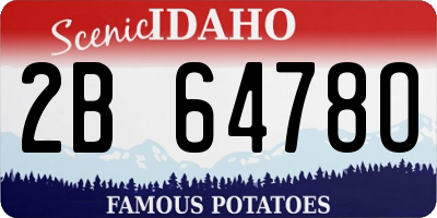ID license plate 2B6478O