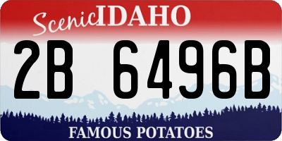 ID license plate 2B6496B