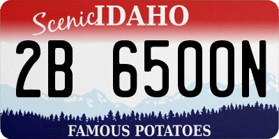 ID license plate 2B6500N