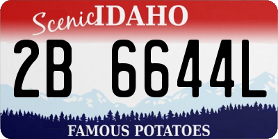 ID license plate 2B6644L