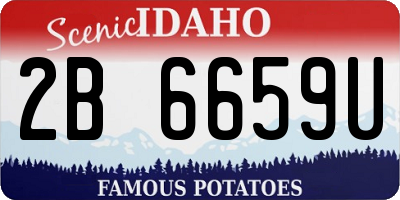 ID license plate 2B6659U