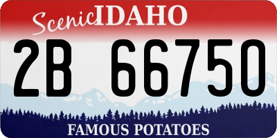 ID license plate 2B6675O