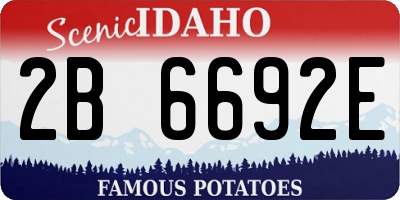 ID license plate 2B6692E